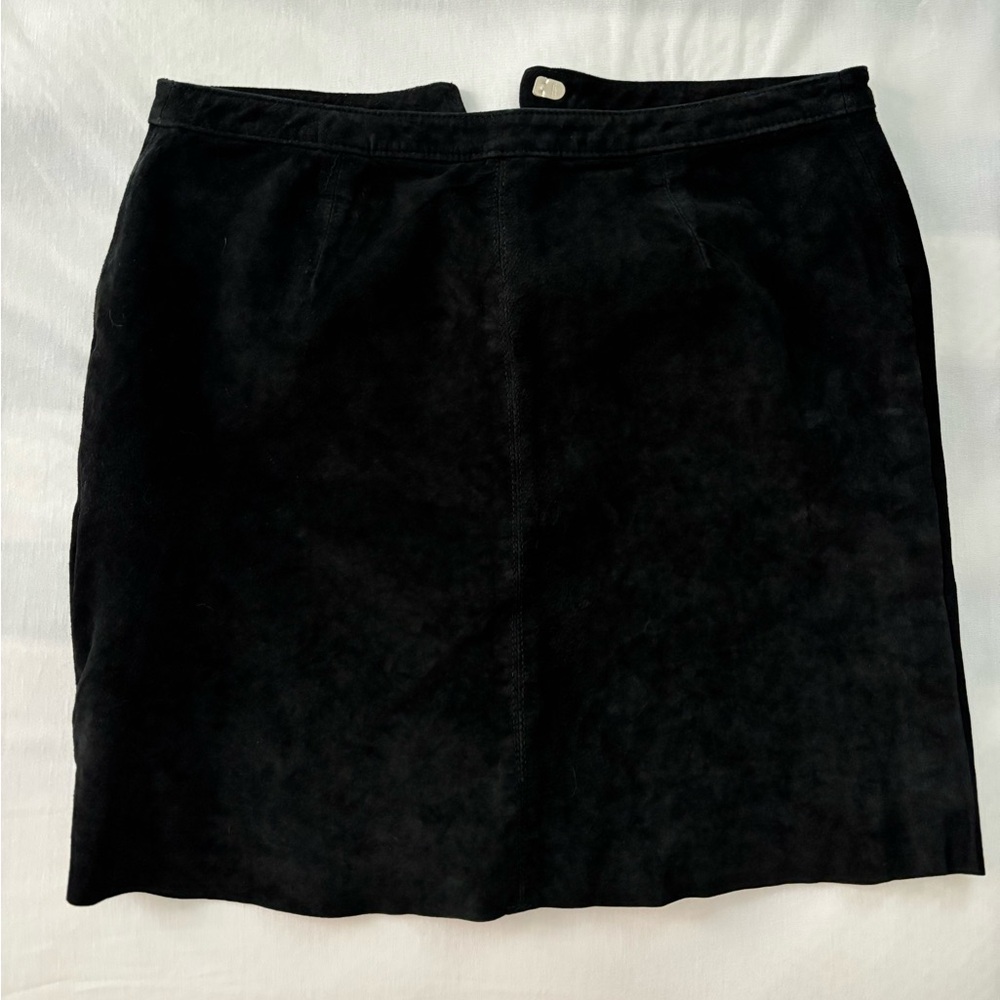 Suede Leather Black Women's Skirt Sz 26